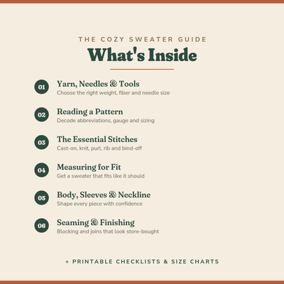 The Sweater Knitting E-Book (Instant Download)
