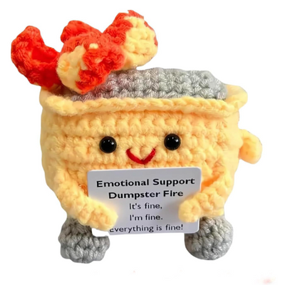 Handmade Emotional Support Dumpster Fire Sparky